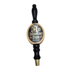 Augustined Draft Dark Lager Beer Tap Handle Wooden Vintage
